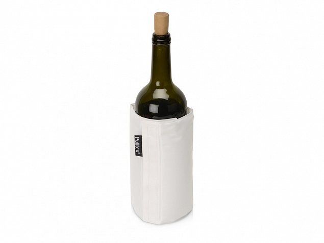 WINE COOLER SATIN WHITE/Охладитель-чехол для бутылки вина или шампанского, белый с логотипом в Ставрополе заказать по выгодной цене в кибермаркете AvroraStore