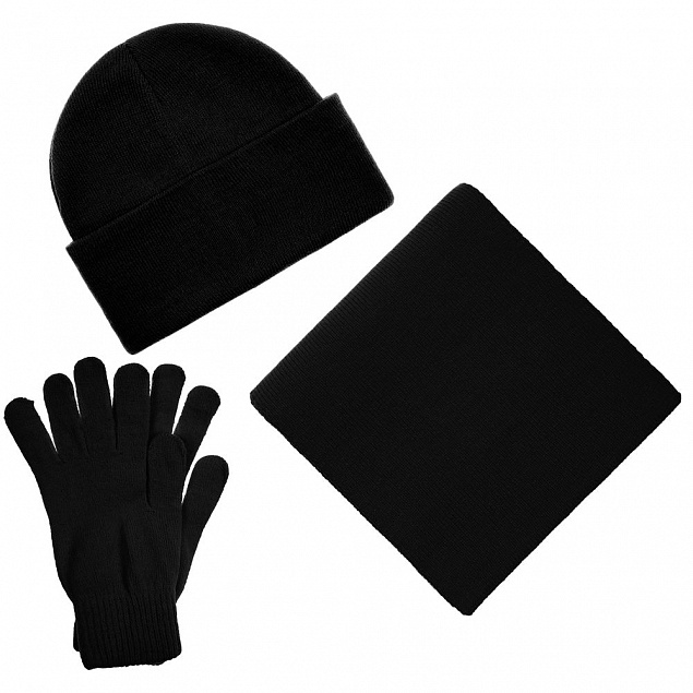 Перчатки Urban Flow, черные с логотипом в Ставрополе заказать по выгодной цене в кибермаркете AvroraStore