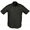 Рубашка мужская с коротким рукавом BRISBANE, черная с логотипом в Ставрополе заказать по выгодной цене в кибермаркете AvroraStore