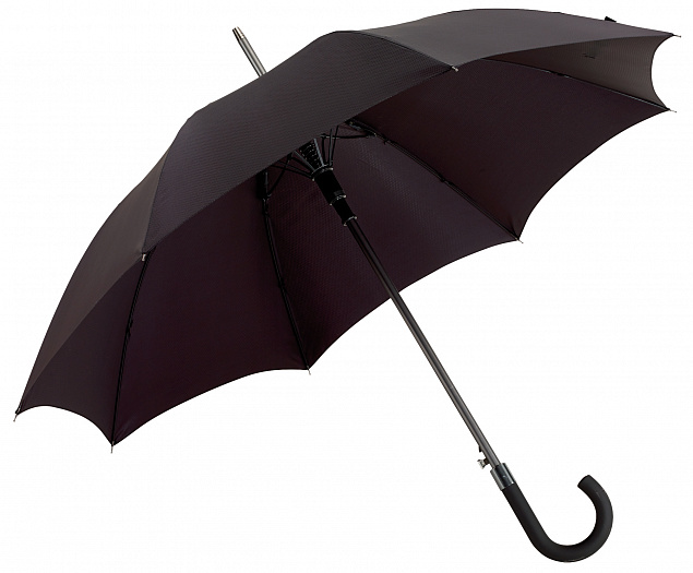 Зонт автоматический JUBILEE, черный с логотипом в Ставрополе заказать по выгодной цене в кибермаркете AvroraStore