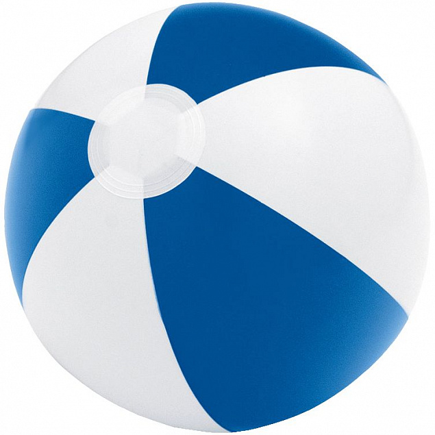Надувной пляжный мяч Cruise, синий с белым с логотипом в Ставрополе заказать по выгодной цене в кибермаркете AvroraStore