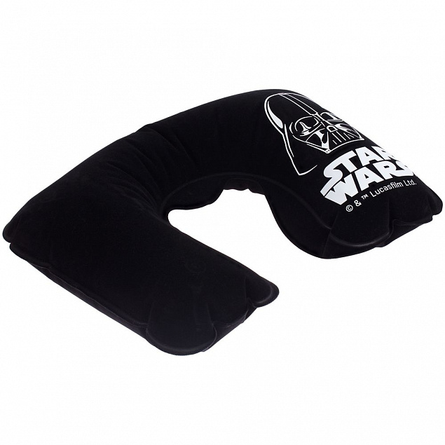Надувная подушка под шею Darth Vader в чехле, черная с логотипом в Ставрополе заказать по выгодной цене в кибермаркете AvroraStore