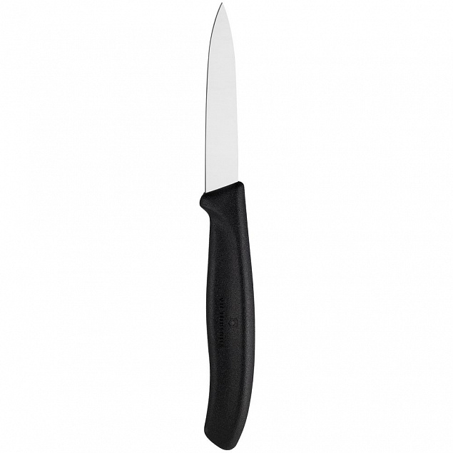 Набор кухонных ножей Victorinox Swiss Classic Paring, черный с логотипом в Ставрополе заказать по выгодной цене в кибермаркете AvroraStore