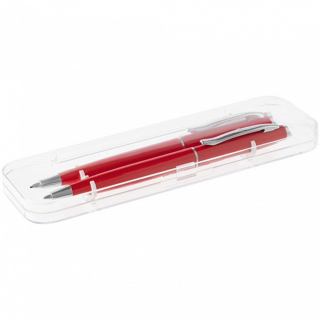 Набор Phrase: ручка и карандаш, красный с логотипом в Ставрополе заказать по выгодной цене в кибермаркете AvroraStore