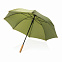 Автоматический зонт-трость с бамбуковой рукояткой Impact из RPET AWARE™, d103 см с логотипом в Ставрополе заказать по выгодной цене в кибермаркете AvroraStore