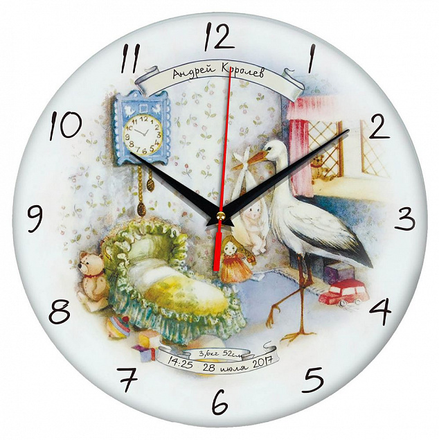 Часы стеклянные на заказ Time Wheel с логотипом в Ставрополе заказать по выгодной цене в кибермаркете AvroraStore