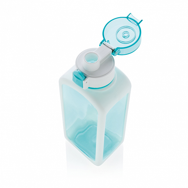 Квадратная вакуумная бутылка для воды, бирюзовый с логотипом в Ставрополе заказать по выгодной цене в кибермаркете AvroraStore