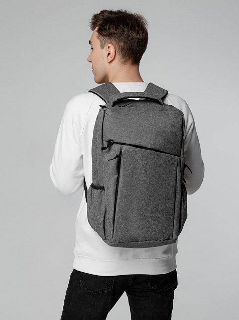 Рюкзак для ноутбука The First XL, серый с логотипом в Ставрополе заказать по выгодной цене в кибермаркете AvroraStore