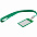 Карман для бейджа с лентой Staff, зеленый с логотипом в Ставрополе заказать по выгодной цене в кибермаркете AvroraStore