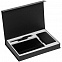 Коробка Silk с ложементом под ежедневник, аккумулятор и ручку, черная с логотипом в Ставрополе заказать по выгодной цене в кибермаркете AvroraStore