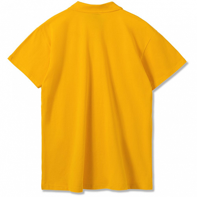 Рубашка поло мужская SUMMER 170, желтая с логотипом в Ставрополе заказать по выгодной цене в кибермаркете AvroraStore