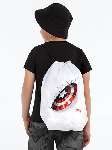 Рюкзак «Щит Капитана Америки», белый с логотипом в Ставрополе заказать по выгодной цене в кибермаркете AvroraStore