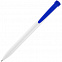 Ручка шариковая Favorite, белая с синим с логотипом в Ставрополе заказать по выгодной цене в кибермаркете AvroraStore