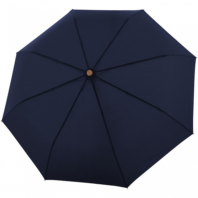 Зонт складной Nature Magic, синий с логотипом в Ставрополе заказать по выгодной цене в кибермаркете AvroraStore