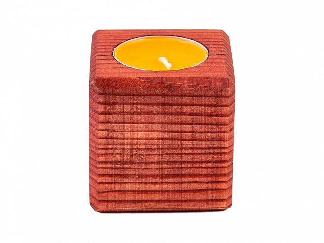 Свеча в декоративном подсвечнике Апельсин с логотипом в Ставрополе заказать по выгодной цене в кибермаркете AvroraStore