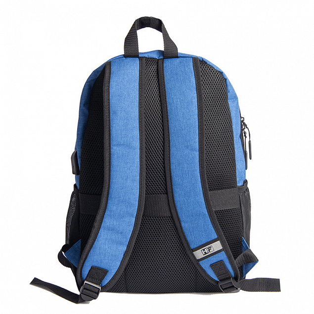 Рюкзак PULL, синий/чёрный, 45 x 28 x 11 см, 100% полиэстер 300D+600D с логотипом в Ставрополе заказать по выгодной цене в кибермаркете AvroraStore