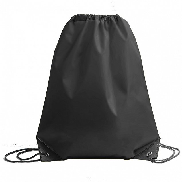 Рюкзак мешок с укреплёнными уголками BY DAY, черный, 35*41 см, полиэстер 210D с логотипом в Ставрополе заказать по выгодной цене в кибермаркете AvroraStore