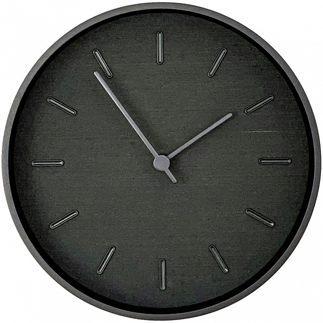 Часы настенные Beam, черное дерево с логотипом в Ставрополе заказать по выгодной цене в кибермаркете AvroraStore