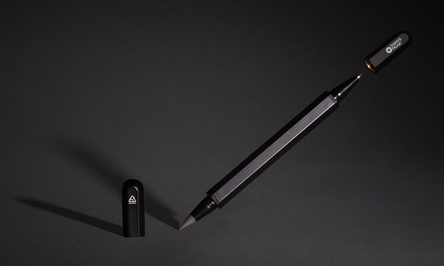 Ручка с двойным наконечником Swiss Peak Storm из переработанного алюминия RCS с логотипом в Ставрополе заказать по выгодной цене в кибермаркете AvroraStore