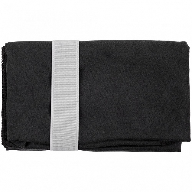 Спортивное полотенце Vigo Small, черное с логотипом в Ставрополе заказать по выгодной цене в кибермаркете AvroraStore
