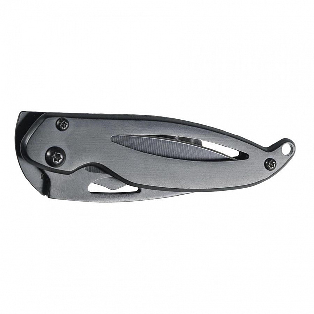 THIAM Складной нож, сталь, черный с логотипом в Ставрополе заказать по выгодной цене в кибермаркете AvroraStore