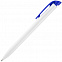 Ручка шариковая Favorite, белая с синим с логотипом в Ставрополе заказать по выгодной цене в кибермаркете AvroraStore