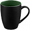 Кружка Bright Tulip, матовая, черная с зеленым с логотипом в Ставрополе заказать по выгодной цене в кибермаркете AvroraStore