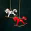 Ёлочная игрушка Лошадка (красный) с логотипом в Ставрополе заказать по выгодной цене в кибермаркете AvroraStore