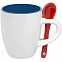 Кофейная кружка Pairy с ложкой, синяя с красной с логотипом в Ставрополе заказать по выгодной цене в кибермаркете AvroraStore