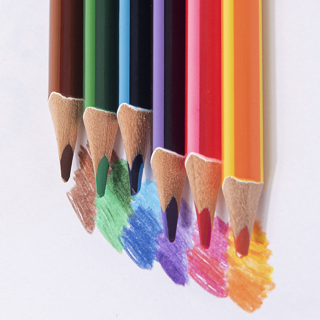 Набор цветных карандашей двухцветных MERIDIAN, 6шт./12 цветов с логотипом в Ставрополе заказать по выгодной цене в кибермаркете AvroraStore