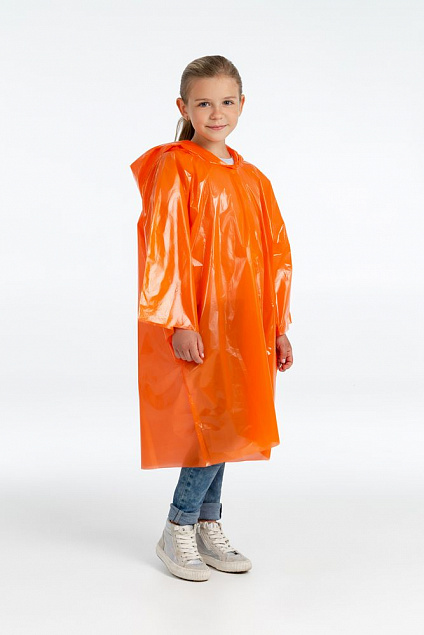 Дождевик-плащ детский BrightWay Kids, оранжевый с логотипом в Ставрополе заказать по выгодной цене в кибермаркете AvroraStore