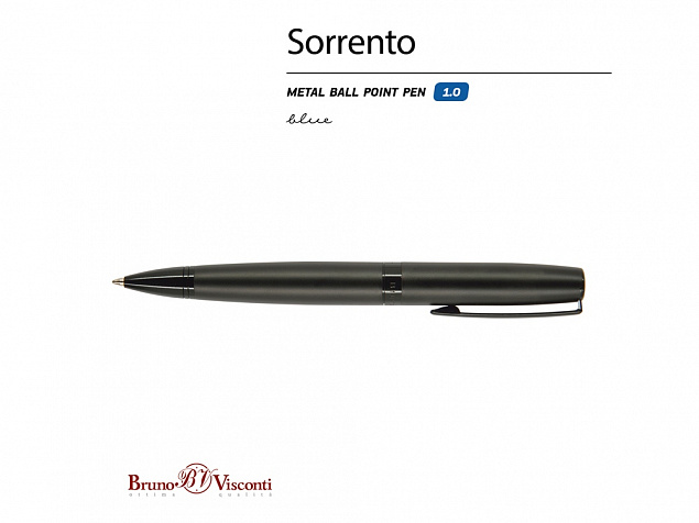 Ручка металлическая шариковая Sorento с логотипом в Ставрополе заказать по выгодной цене в кибермаркете AvroraStore