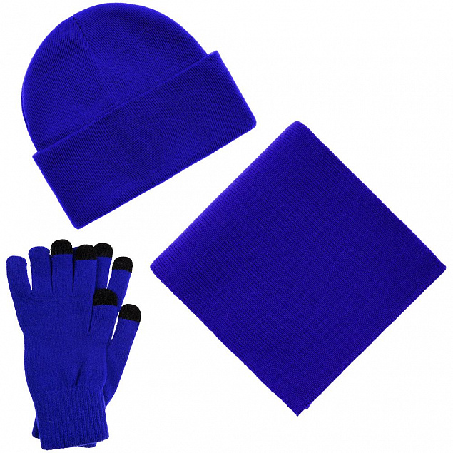 Перчатки сенсорные Urban Flow, ярко-синие с логотипом в Ставрополе заказать по выгодной цене в кибермаркете AvroraStore
