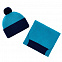 Шапка Snappy, бирюзовая с синим с логотипом в Ставрополе заказать по выгодной цене в кибермаркете AvroraStore