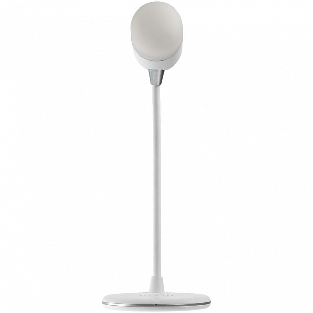 Лампа с колонкой и беспроводной зарядкой lampaTon, белая с логотипом в Ставрополе заказать по выгодной цене в кибермаркете AvroraStore