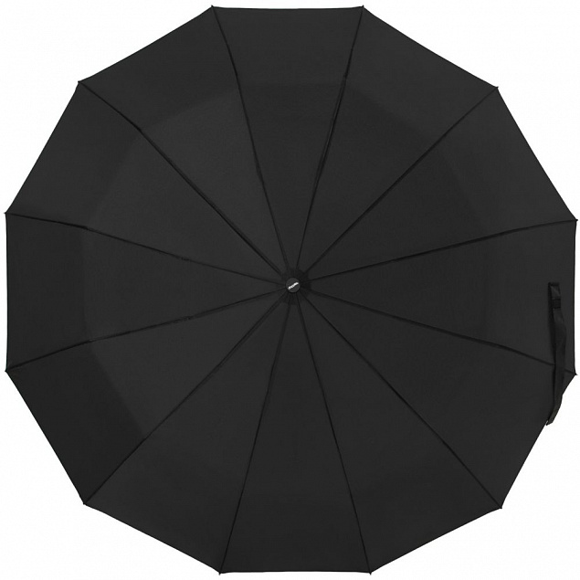 Зонт складной Fiber Magic Major с кейсом, черный с логотипом в Ставрополе заказать по выгодной цене в кибермаркете AvroraStore