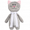 Мягкая игрушка Beastie Toys, котик с белым шарфом с логотипом в Ставрополе заказать по выгодной цене в кибермаркете AvroraStore