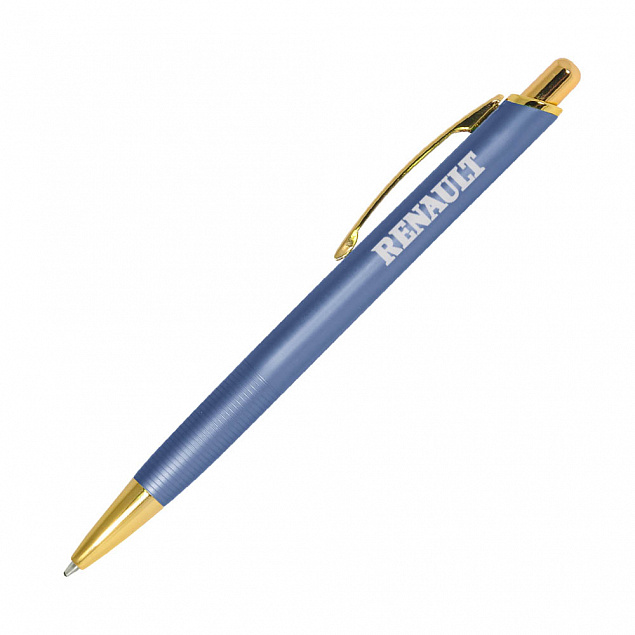 Шариковая ручка Cardin, лазурная/золото с логотипом в Ставрополе заказать по выгодной цене в кибермаркете AvroraStore