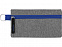 Универсальный пенал из переработанного полиэстера RPET Holder, серый/синий с логотипом в Ставрополе заказать по выгодной цене в кибермаркете AvroraStore