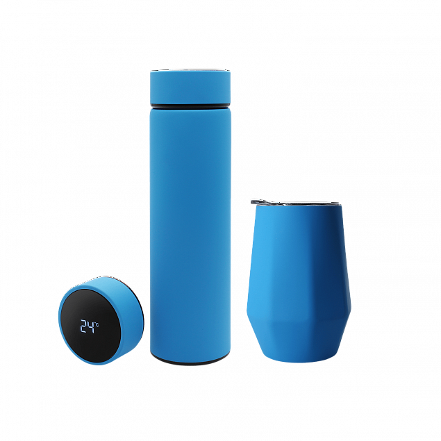 Набор Hot Box E софт-тач EDGE CO12s grey (голубой) с логотипом в Ставрополе заказать по выгодной цене в кибермаркете AvroraStore
