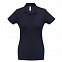 Рубашка поло женская ID.001 темно-синяя с логотипом в Ставрополе заказать по выгодной цене в кибермаркете AvroraStore