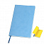 Бизнес-блокнот  "Funky" А5, голубой, желтый форзац, мягкая обложка,  в линейку с логотипом в Ставрополе заказать по выгодной цене в кибермаркете AvroraStore