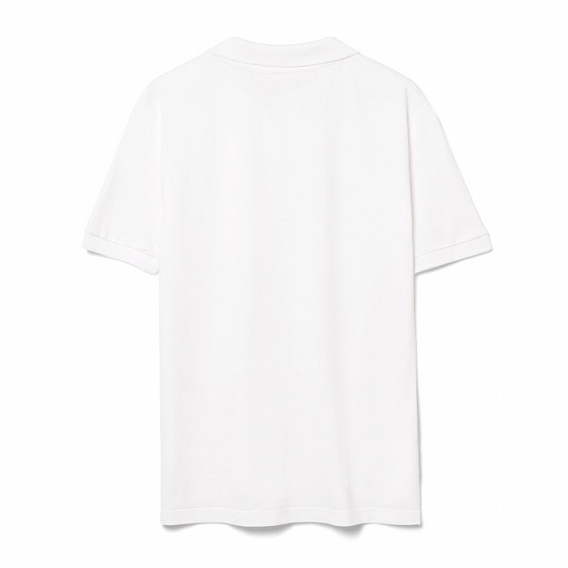 Рубашка поло мужская Adam, белая с логотипом в Ставрополе заказать по выгодной цене в кибермаркете AvroraStore