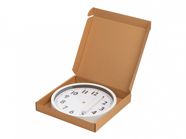 Пластиковые настенные часы «White Mile» с логотипом в Ставрополе заказать по выгодной цене в кибермаркете AvroraStore