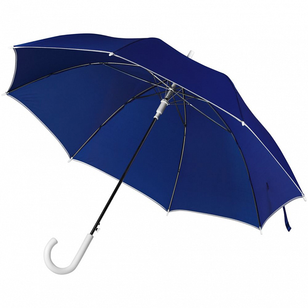 Зонт-трость Unit Color, синий с логотипом в Ставрополе заказать по выгодной цене в кибермаркете AvroraStore