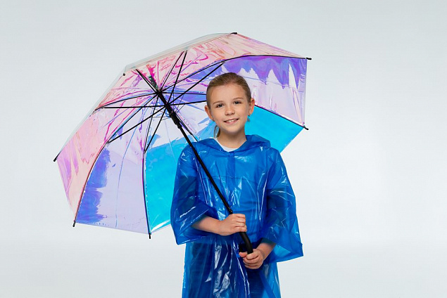 Дождевик-плащ детский BrightWay Kids, синий с логотипом в Ставрополе заказать по выгодной цене в кибермаркете AvroraStore