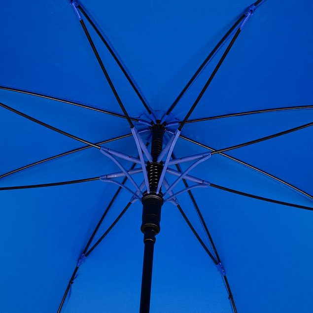 Зонт-трость Undercolor с цветными спицами, голубой с логотипом в Ставрополе заказать по выгодной цене в кибермаркете AvroraStore