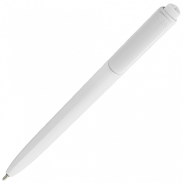 Ручка шариковая Pigra P02 Mat, белая с логотипом в Ставрополе заказать по выгодной цене в кибермаркете AvroraStore