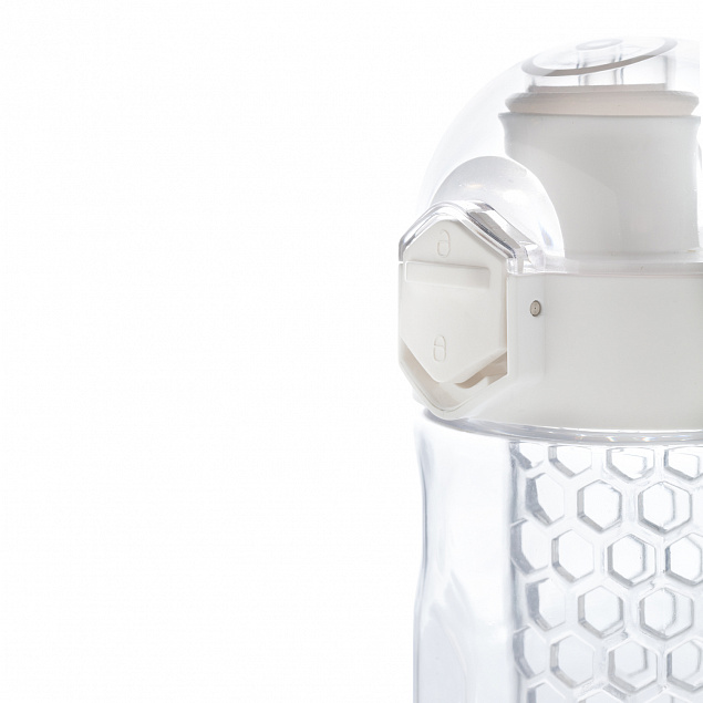 Герметичная бутылка для воды с контейнером для фруктов Honeycomb, белый с логотипом в Ставрополе заказать по выгодной цене в кибермаркете AvroraStore