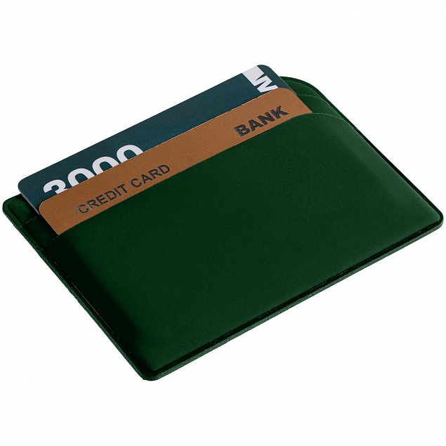 Чехол для карточек Dorset, зеленый с логотипом в Ставрополе заказать по выгодной цене в кибермаркете AvroraStore